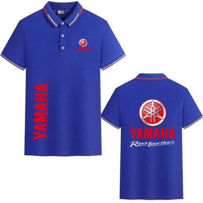 motorcycle Racing collared Yamaha POLO shirt cycling suit for men and women summer top short-sleeved T-shirt motogp fan clothing