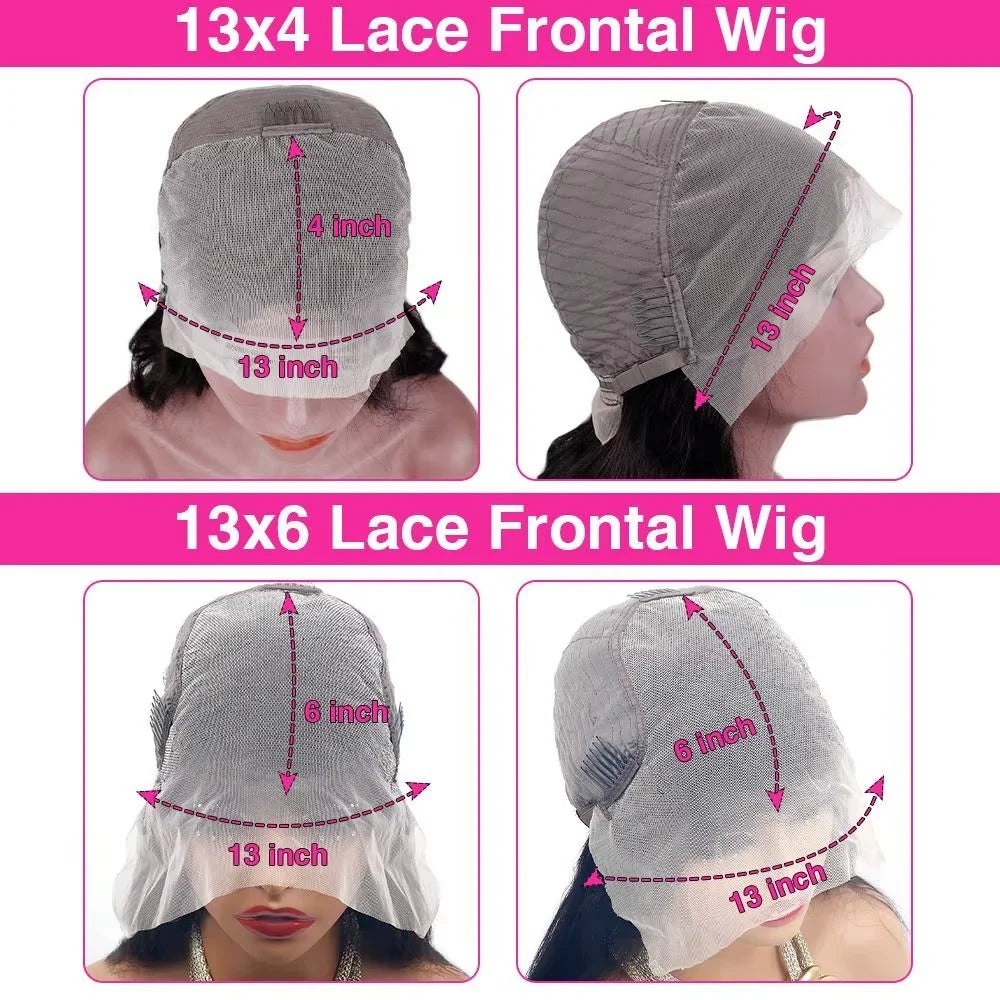 300 Density Curly 13x4 13x6 HD Lace Human Hair Wigs Pre Plucked Deep Wave Lace Frontal Wig 100% Human Hair Curly Wigs For Women