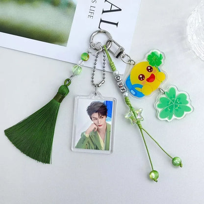 Ding Yuxi's double-sided original Haitang flower pendant backpack, customized keychain, birthday gift, concert support,