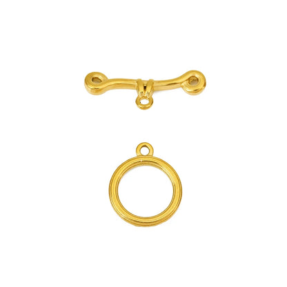 5sets PVD Never Fade Stainless Steel OT Clasps Toggle Bracelet Hooks End Necklace Connectors ForDiy Jewelry Making Accessories