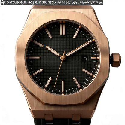 42mm Streamlined Modern Mens Luxury Watches Matte Solid 904L Steel Automatic Movement Open Skeleton Dial Wear Resistant Long