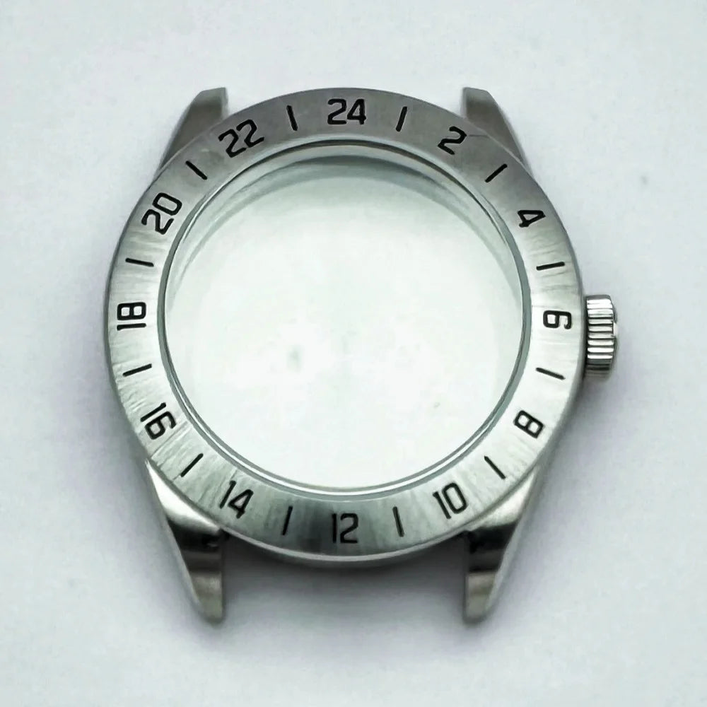40mm Sapphire Crystal Dive GMT Watch Case MOD PVD Black Knight for NH34 NH35 NH36 NH38 NH70 NH71 NH72 20 bar Waterproof