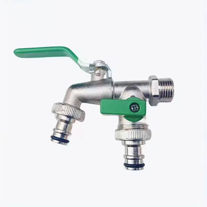 Garden Tools Brass Water Faucet 1/2" Outside & Inside Easy Turn On/Off Lever Handle Watering Supply Taps Ball Valve