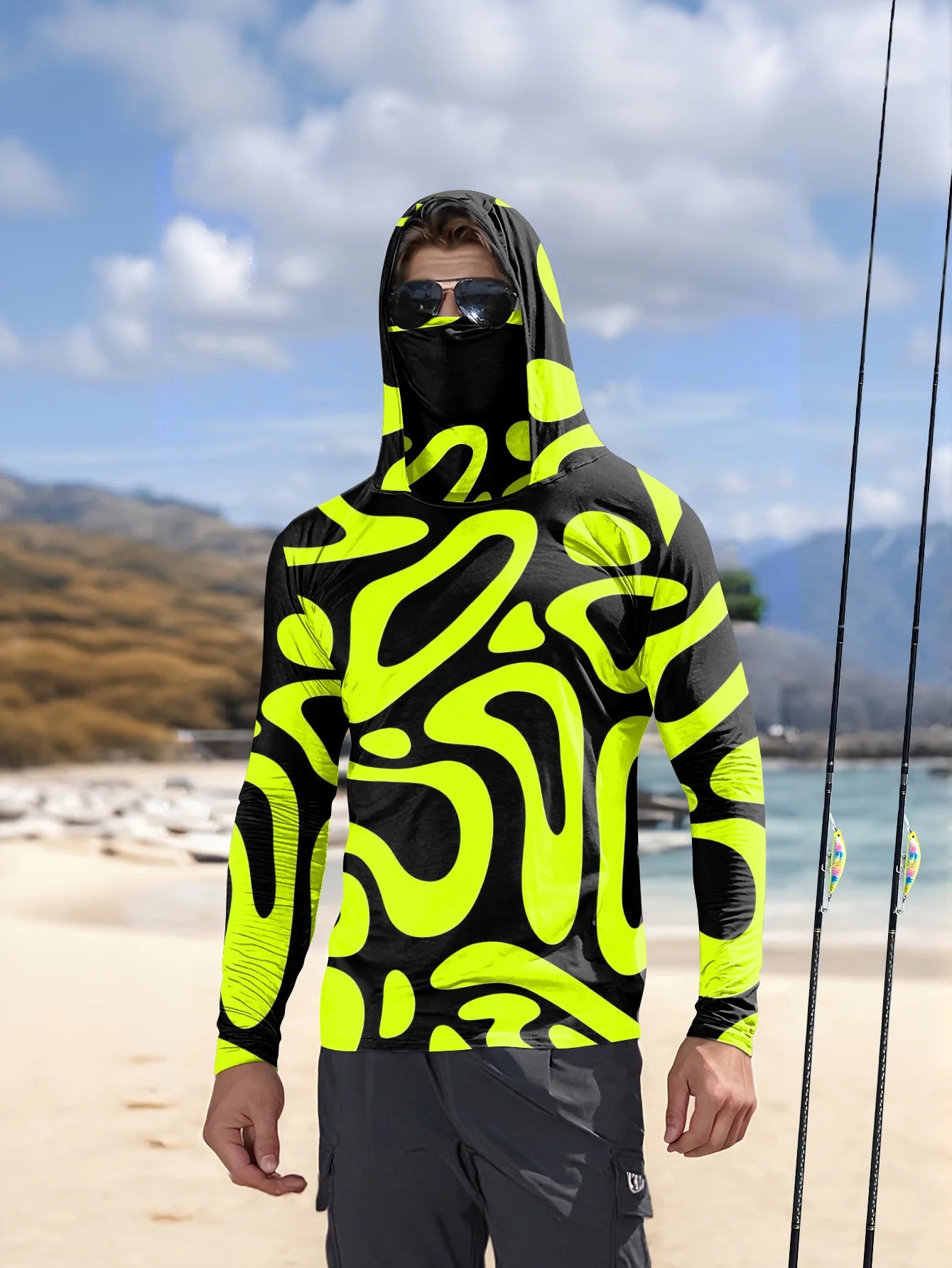 2026 Summer New Style Men's Long-Sleeved Shirt with 3D Pattern Print for Sporty and Casual Wear Comfortable and Soft