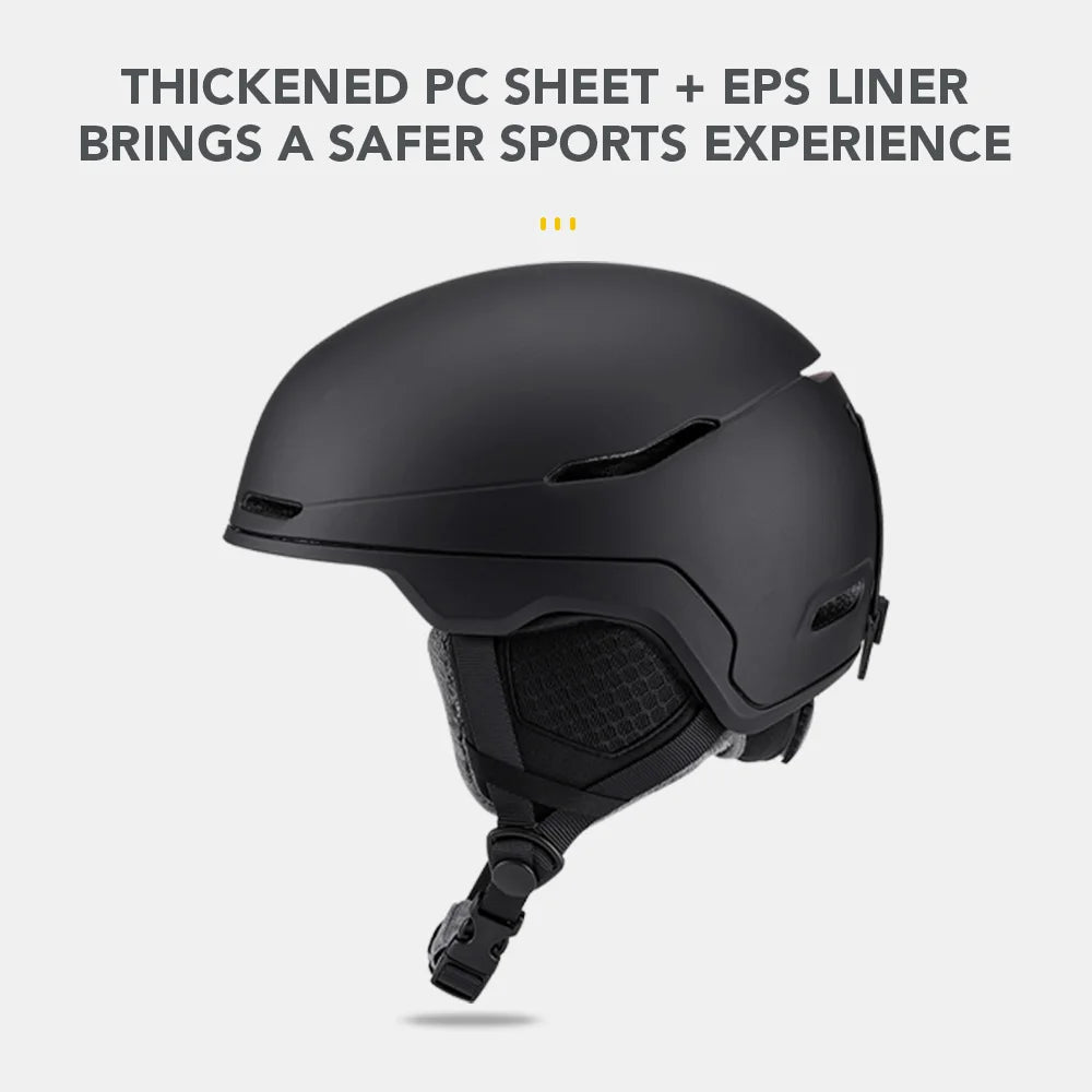 Ski Snowboard Helmet Lightweight EPS Liner Thickened PC Shell Adjustable Velvet Interior Safety Helmet for Men Women Adult