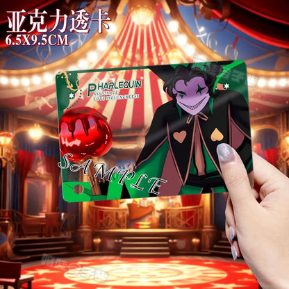 The Freak Circus Pierrot Cosplay Anime Acrylic Photo Card Keychain Pendant Backpack Accessory Cartoon Gift