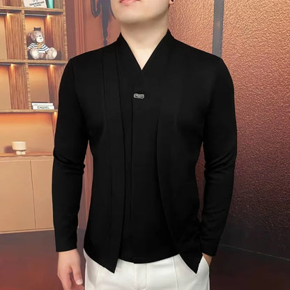 Autumn and Winter New Men's long sleeve shirt