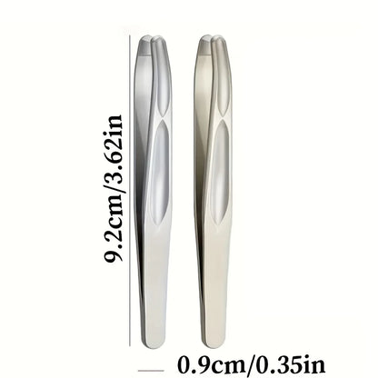 Stainless Steel Round Head Tweezers Eyebrow Tweezers Hair Removal Tweezers Suitable for Men and Woman Gifts