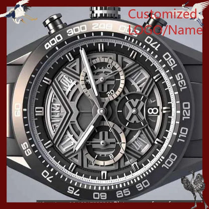 Customized Watches 43mm Men's Watch, 904L Steel, Quartz Movement