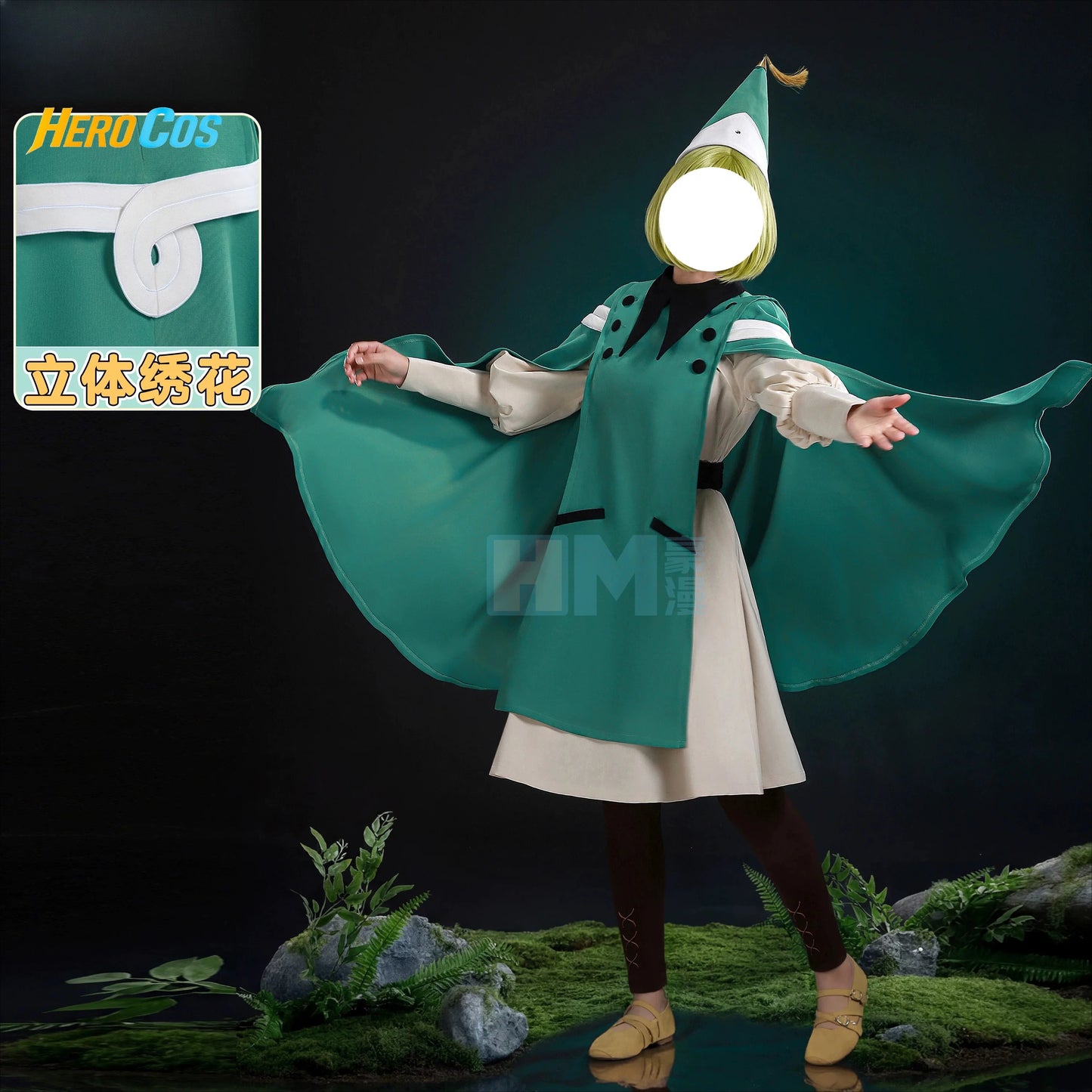 Witch Hat Atelier Coco Cosplay Costume Halloween Party Gorgeous Uniform Wig Accessories Props Complete Set HERO Cos