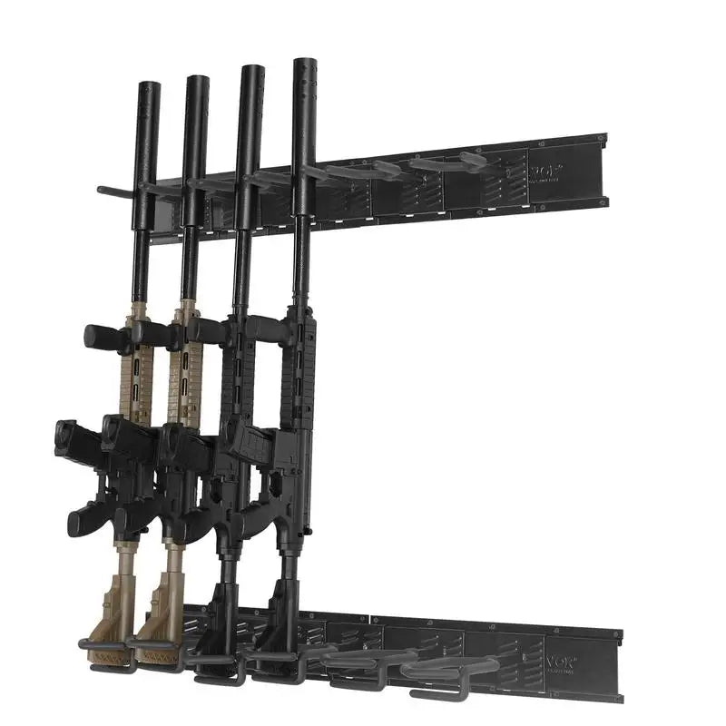 Gun Rack, Indoor Gun Rack Wall Mount, 6-Slot Vertical Rifle Shotgun Gun Rack, 180 lb Heavy Duty Metal Wall Gun Rack Display Stand with Soft Padding