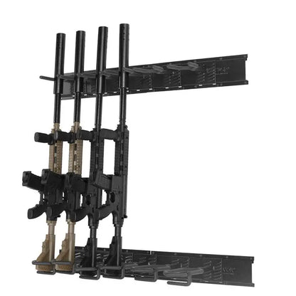 Gun Rack, Indoor Gun Rack Wall Mount, 6-Slot Vertical Rifle Shotgun Gun Rack, 180 lb Heavy Duty Metal Wall Gun Rack Display Stand with Soft Padding