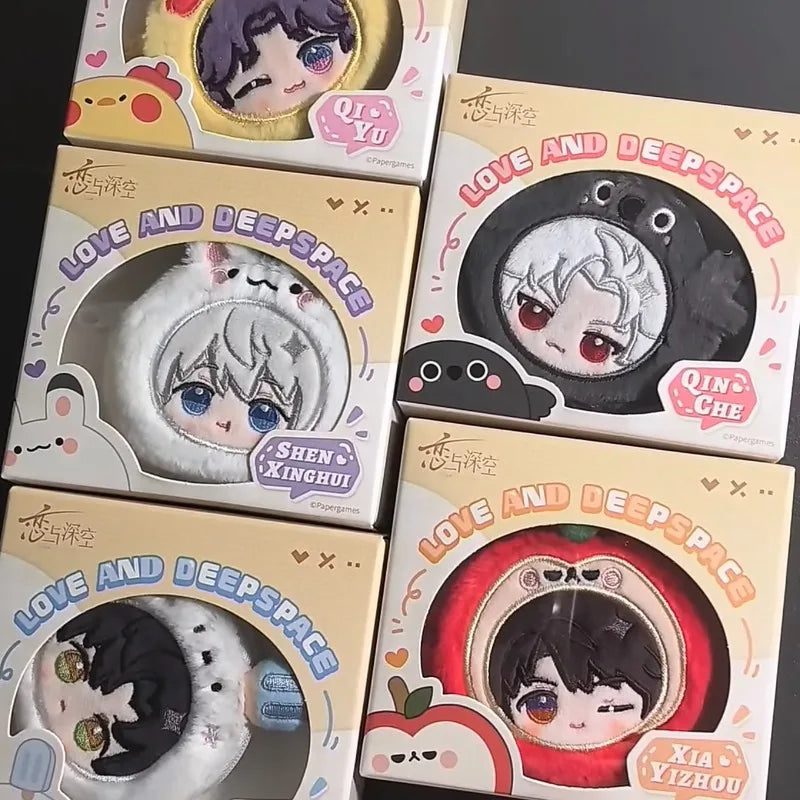 Official merch IN STOCK Game Anime Love and Deepspace Cos Sylus Caleb Xavier Rafayel Zayne 9cm Plush Headphone Case Pendant Gift