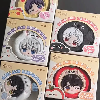 Official merch IN STOCK Game Anime Love and Deepspace Cos Sylus Caleb Xavier Rafayel Zayne 9cm Plush Headphone Case Pendant Gift
