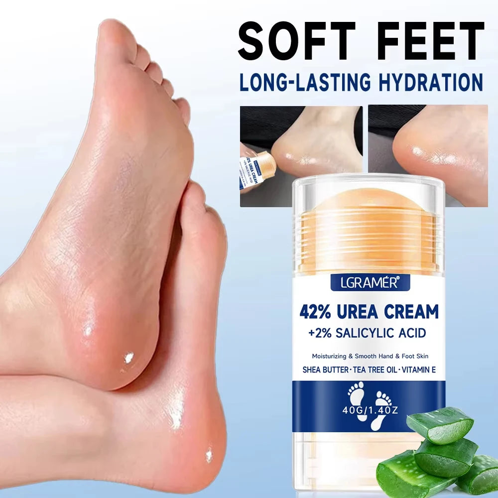 42% Urea Foot Cream +2% Salicylic Acid Moisturizing & Exfoliating, Cracked Heel Repair, Deep Hydration for Dry Feet Long protect