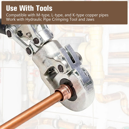 Copper Press-Fit Fittings Leakproof Copper Pipes Welding Connector Multi-Purpose Home Plumbing Accessories