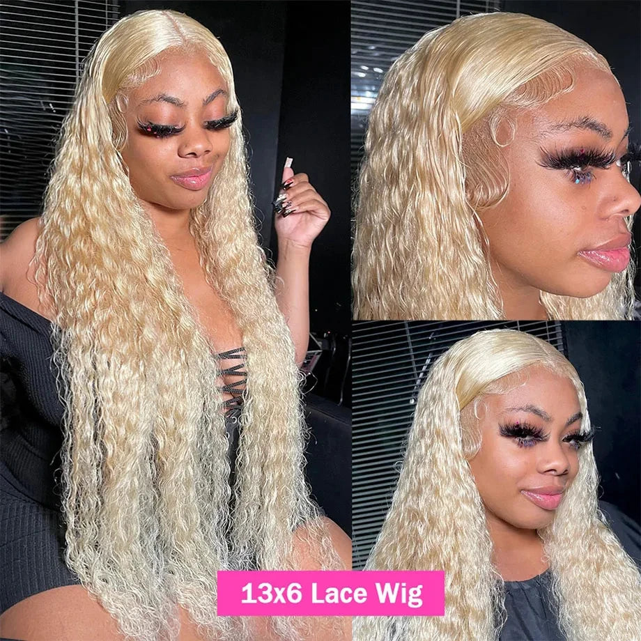 613 Curly Hd Lace Frontal Wig 13x6 Human Hair Wigs Deep Wave Human Hair Wigs Colored Lace Frontal Wigs For Women 40 Inch