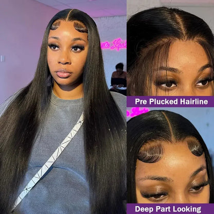 Straight 13x4 13x6 Lace Frontal Human Hair Wigs For Black Women Cheap Straight Human Hair Wig Brazilian Wig PrePluck
