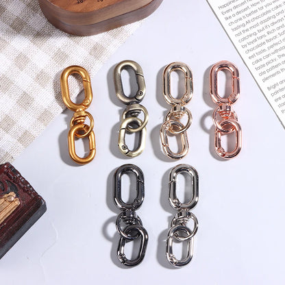 2Pcs Swivel Clasp Clip Double Head Metal Lobster Claw Clasps For Keychain Making DIY Crafts Accessories