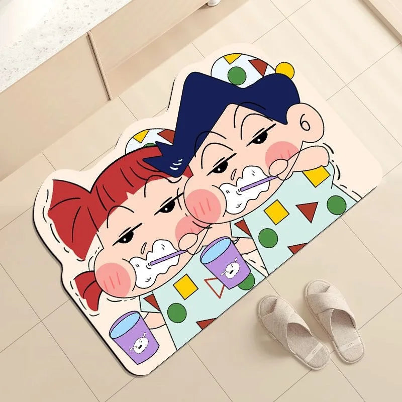 30*40cm Shower Room Water Uptake Mat Quick Drying Fashionable and Exquisite Cartoon Anime Soft and Comfortable Anime Periphe