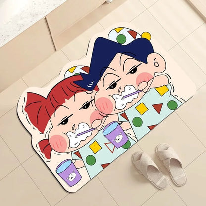 30*40cm Shower Room Water Uptake Mat Quick Drying Fashionable and Exquisite Cartoon Anime Soft and Comfortable Anime Periphe