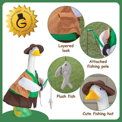 Fishing Goose Outfit for 23" H Statue, Large Size