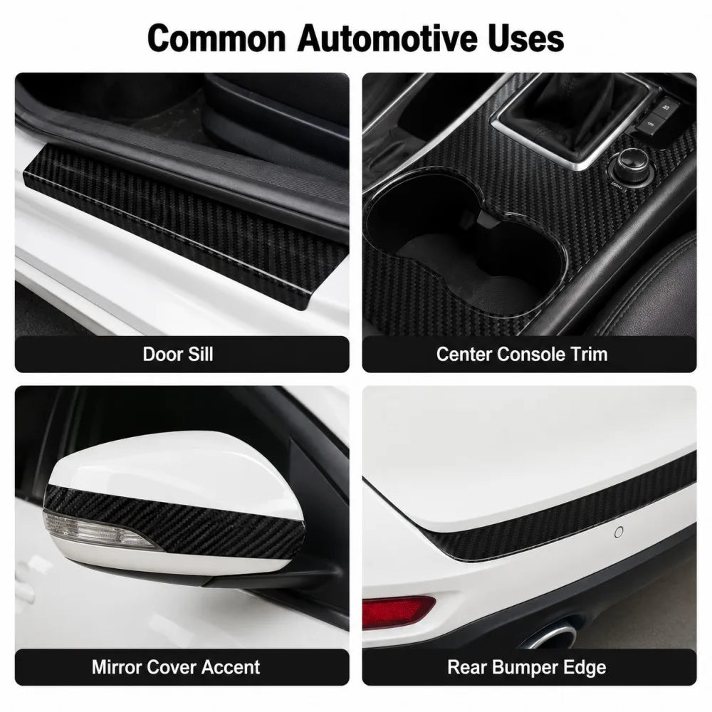 1m-10m Car Door Edge Guards Door Sill Protector Waterproof 3D Carbon Fiber Anti Collision Film Scratch Cover Strip Stickers Tape