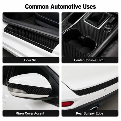 1m-10m Car Door Edge Guards Door Sill Protector Waterproof 3D Carbon Fiber Anti Collision Film Scratch Cover Strip Stickers Tape