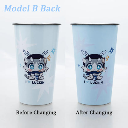 Coffee Co branded Color Changing Stainless Steel Cold Water Cup Collection Gift In Stock