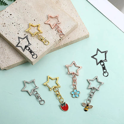 15/25/40 Set Star Shaped Rotating Spring Keychain, Suitable For  Keychain Lanyard, DIY Crafts, Holiday Gift, Bag Decorations