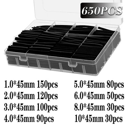 127-1060 pcs 2:1 Heat Shrink Tube Shrinking Assorted Polyolefin Insulation Sleeving Wire Cable Sleeves Wrap