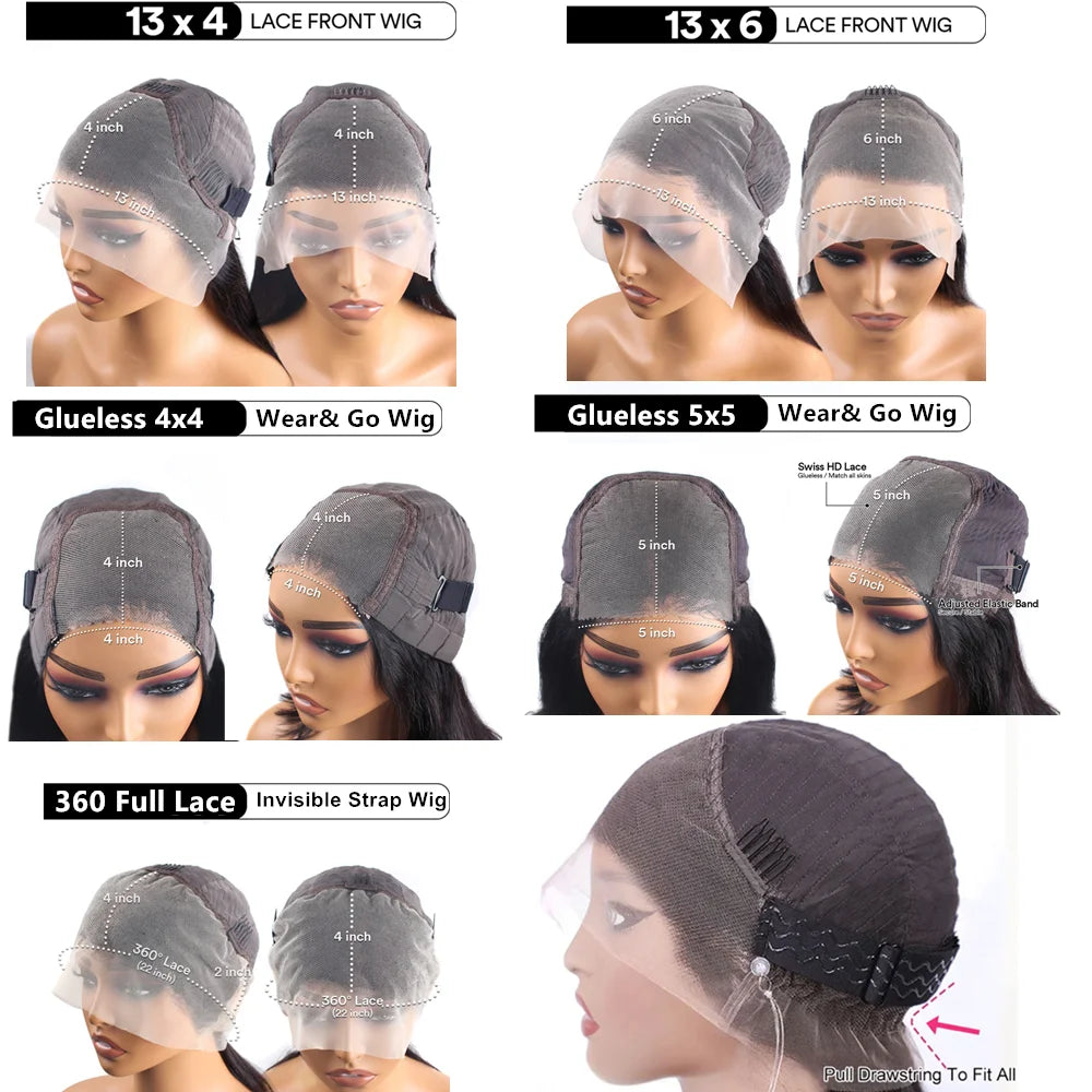 360 Invisible Strap Full Lace Curly Glueless Wigs Human Hair 4x4 5x5 Ready Wear and Go Deep Water Wave 13x4 13x6 HD Frontal Wigs
