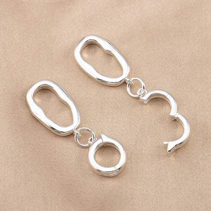 1/3pcs 18K Gold Color Plated Irregular Oval Clasp Connectors for DIY Jewelry Making Necklace Bracelet Accessories Supplies