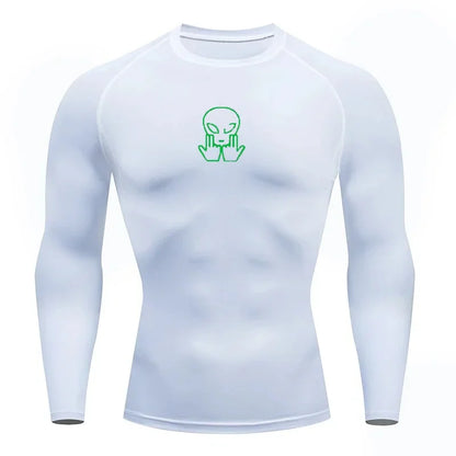 Men's Tight T-Shirt Running Compression Compression T Shirt Gym Fitness Jogging Long Sleeve Male Casual Shirt Tops