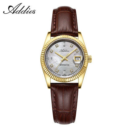 ADDIES 585 Quartz Women's Watches Sapphire Glass 5Bar Waterproof 316L Stainless Steel Diving Fashion Luxury Wristwatch For Woman