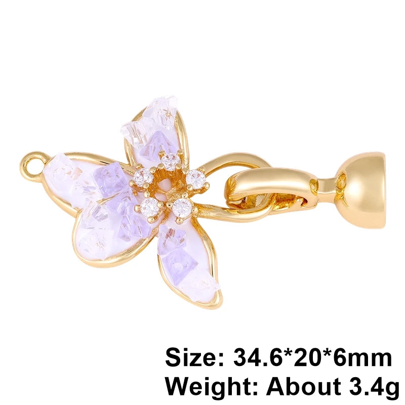 Juya Handmade Decorative Flower Connector Fastener Lock Hooks Clasps Accessories For DIY Women Fashion Needlework Jewelry Making