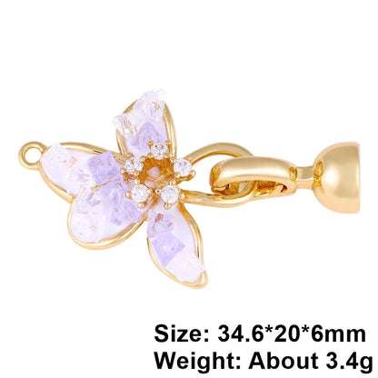Juya Handmade Decorative Flower Connector Fastener Lock Hooks Clasps Accessories For DIY Women Fashion Needlework Jewelry Making