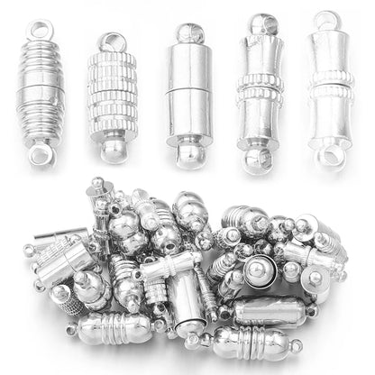 5pcs/lot Strong Magnetic Clasps Copper Plated Magnet End Clasp Connectors For Jewelry Making DIY Leather Cord Bracelets Necklace