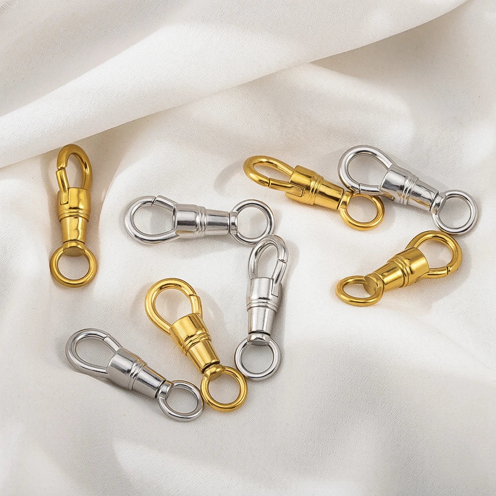 2pcs 1pcs Stainless Steel Bag Key Chain Hook Clasps Lobster Clasp Hooks Connectors for DIY Jewelry Making Supplies Accessories