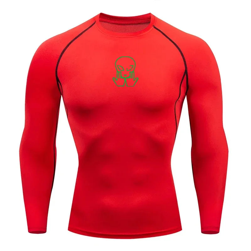 Men's Tight T-Shirt Running Compression Compression T Shirt Gym Fitness Jogging Long Sleeve Male Casual Shirt Tops
