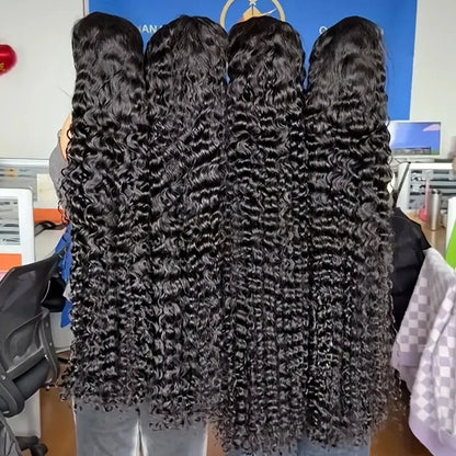 40 42 Inch HD 13x6 Jerry Curly Wave Lace Frontal Wigs Brazilian 13x4 Curly Wave Lace Front Human Hair Wigs For Women 250 Density