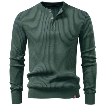 UNITIM Man Knitted T-shirt Simple Solid Color Round Neck Male Top Slim Comfortable Long Sleeve Casual Versatile Men Polo Shirt