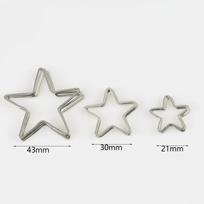 20Pcs Gold Silver Hollow Frame Bezel Charms Pendants Geometric Connectors for Jewelry Making Suppliers Diy Earings Accessories