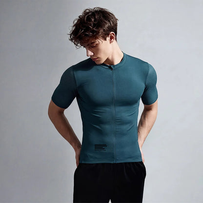 RION Men's T Shirt Short Sleeve Sports Sweatshirt Fitness Running Top Men Clothing Cycling Shirts Gym Hiking Outdoors Sportwear
