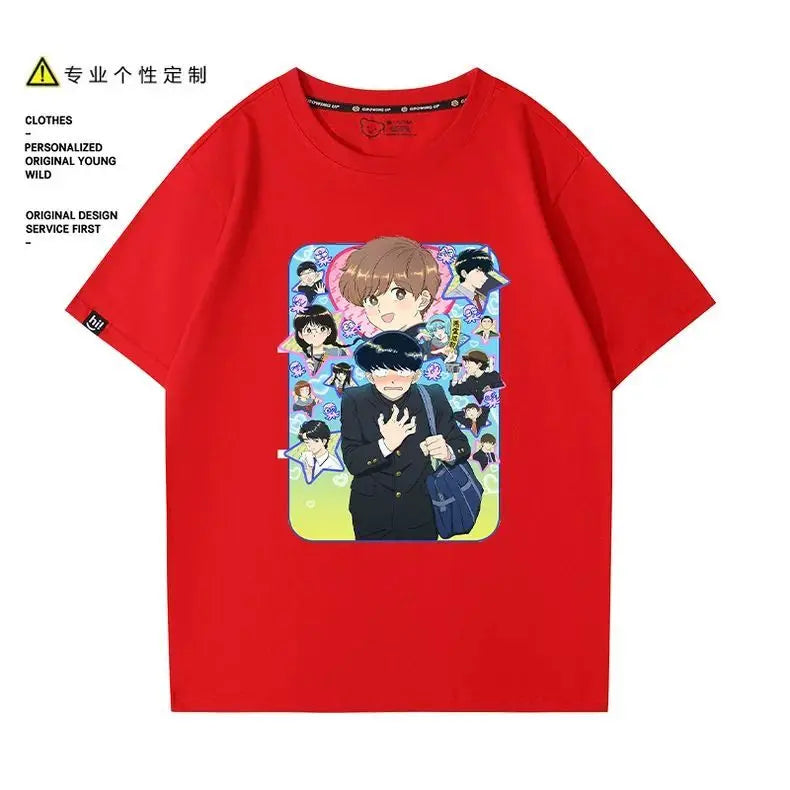 Go for It, Nakamura! Nakamura Okuto Hirose Aiki T-Shirt Cartoon Printed Top Summer Anime Cosplay Outfit Gift Men Women Halloween