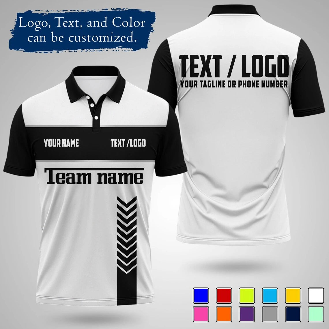 Personalized Sports Polo Shirt Custom Name And Logo Printed Quick Drying Short Sleeve Jersey For Team Uniform Outdoor Activities