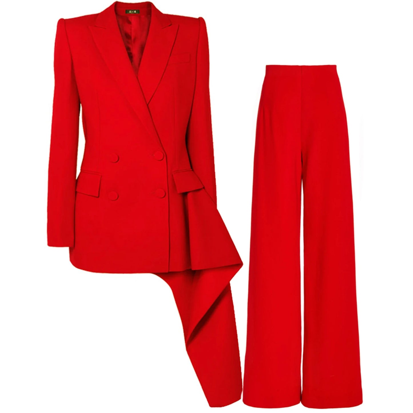 Allingentle Red PantSuit Women's 2 Piece Suit Set Elegant Pant Suit Set Business Party Blazer Office Work Outfits Customize