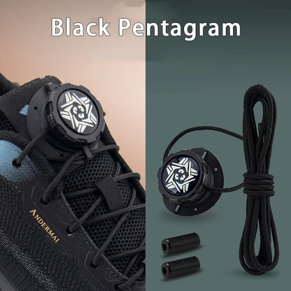 6pcs Set/1 Pair No-Tie Shoe Locks - Rotating Buckles for Sports and Outdoor Shoes - Unisex Quick-Adjust Design - Pre-Installed