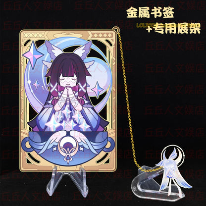 The Doctor Columbina Genshin Impact Cosplay Anime Metal Bookmarks Souvenir Hollow Out Pendant Decor Collection Halloween Gift