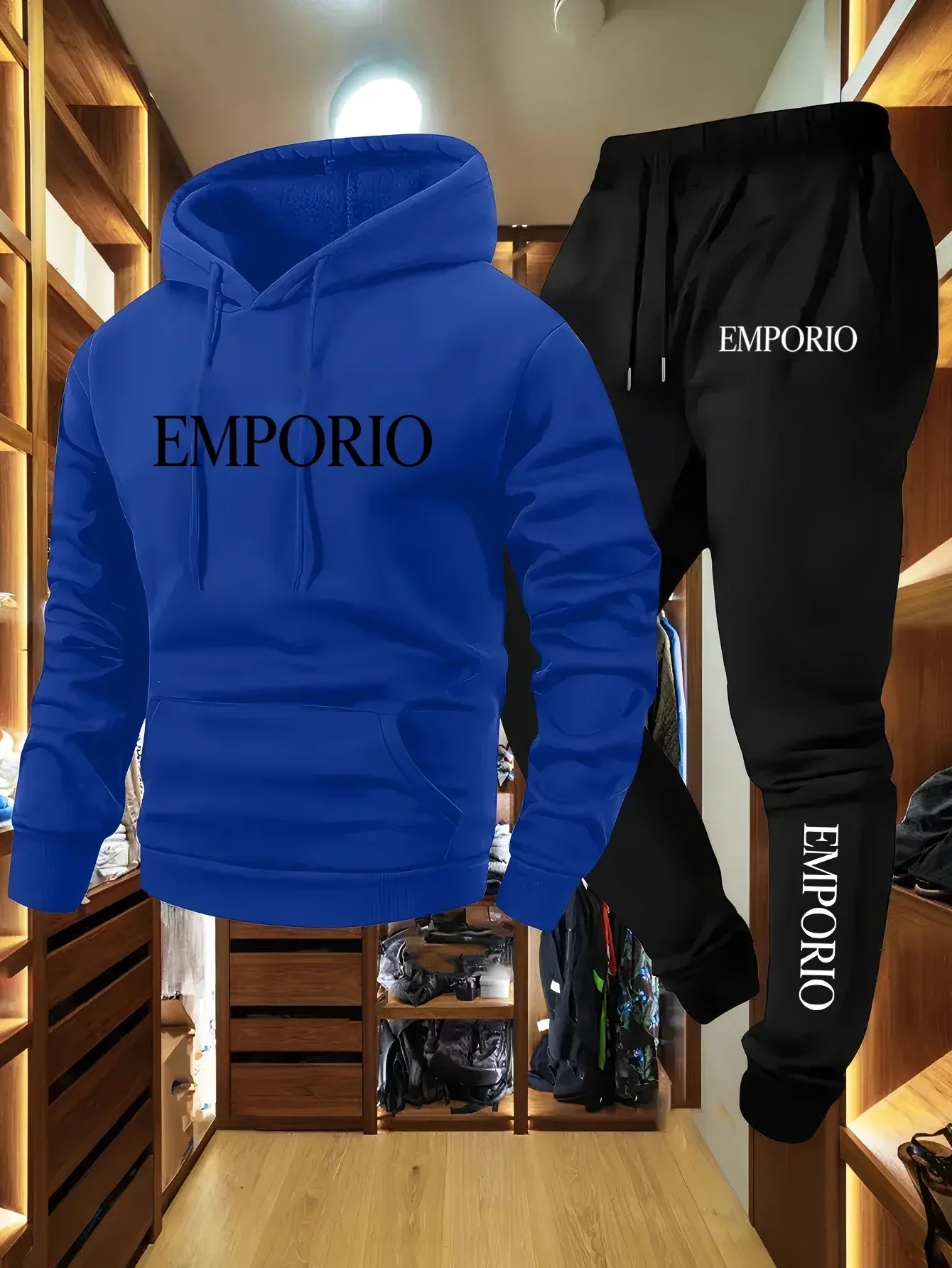 2026 Autumn Winter Men Sportswear Casual Running Fitness Set Hooded Sweatshirt Sports Pants Unisex Tracksuit Streetwear Zipper S